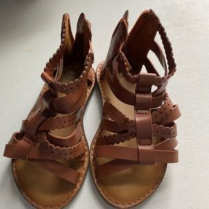 Girls size 8 sandals wonder Nation excellent condition